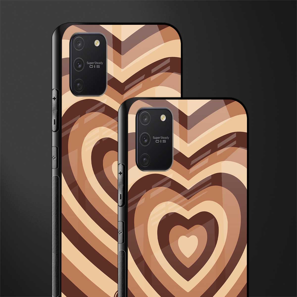 y2k brown hearts aesthetic glass case for samsung galaxy s10 lite image-2