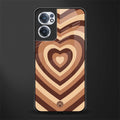 y2k brown hearts aesthetic glass case for oneplus nord ce 2 5g image