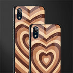 y2k brown hearts aesthetic glass case for vivo y91i image-2