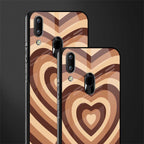 y2k brown hearts aesthetic glass case for vivo y95 image-2