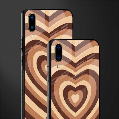 y2k brown hearts aesthetic glass case for vivo v11 pro image-2