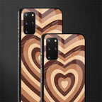 y2k brown hearts aesthetic glass case for samsung galaxy s20 plus image-2