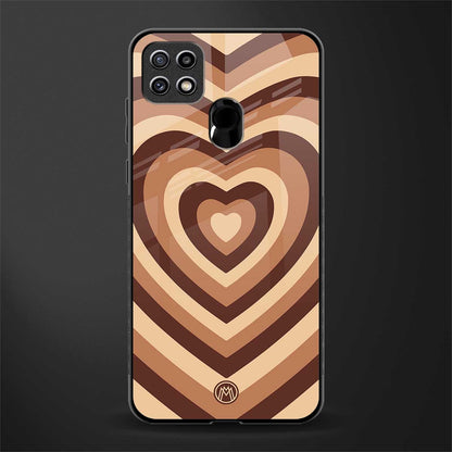 y2k brown hearts aesthetic glass case for oppo a15 image