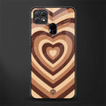 y2k brown hearts aesthetic glass case for oppo a15s image