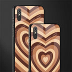 y2k brown hearts aesthetic glass case for redmi 9a image-2