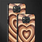 y2k brown hearts aesthetic glass case for poco x3 image-2