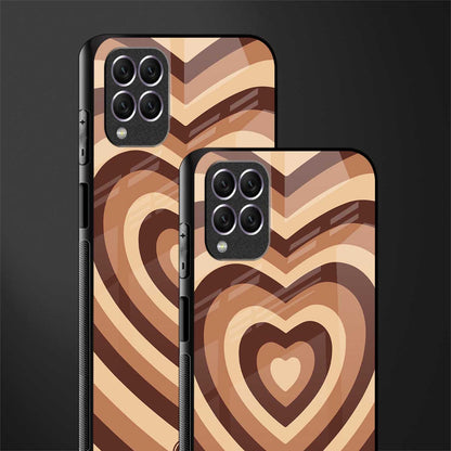 y2k brown hearts aesthetic glass case for samsung galaxy f62 image-2