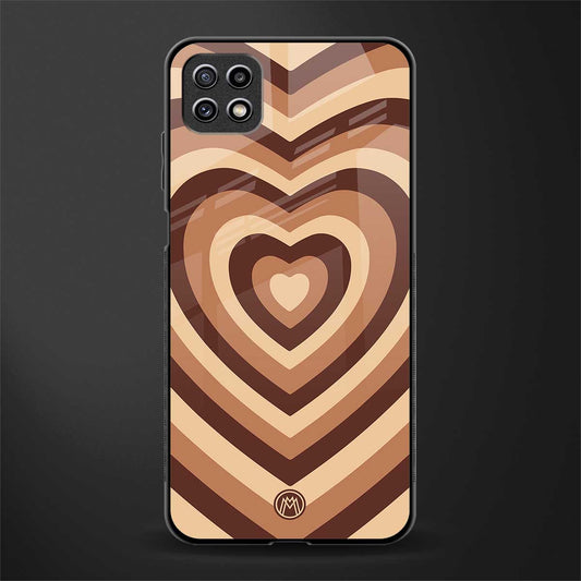 y2k brown hearts aesthetic glass case for samsung galaxy a22 5g image