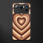 y2k brown hearts aesthetic glass case for mi 11 ultra 5g image