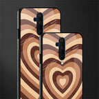 y2k brown hearts aesthetic glass case for oneplus 7t pro image-2