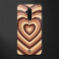 y2k brown hearts aesthetic glass case for oneplus 7t pro image