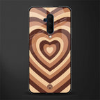 y2k brown hearts aesthetic glass case for oneplus 7t pro image