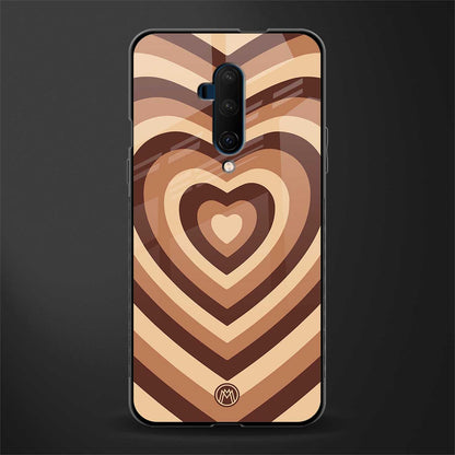 y2k brown hearts aesthetic glass case for oneplus 7t pro image
