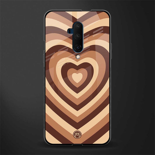 y2k brown hearts aesthetic glass case for oneplus 7t pro image
