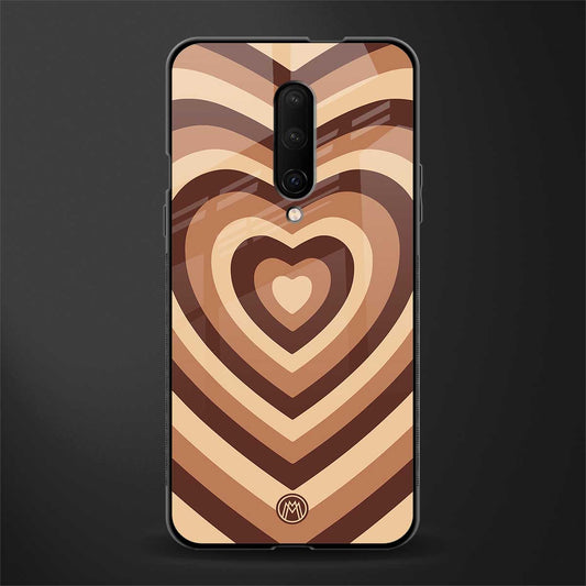 y2k brown hearts aesthetic glass case for oneplus 7 pro image