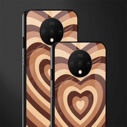 y2k brown hearts aesthetic glass case for oneplus 7t image-2