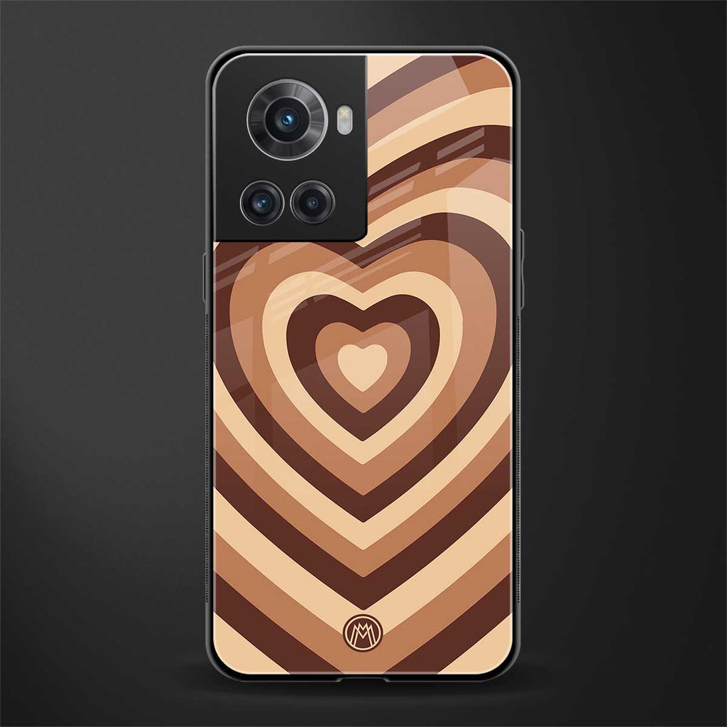 y2k brown hearts aesthetic back phone cover | glass case for oneplus 10r 5g