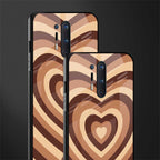 y2k brown hearts aesthetic glass case for oneplus 8 pro image-2