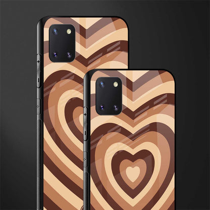y2k brown hearts aesthetic glass case for samsung a81 image-2