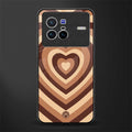 y2k brown hearts aesthetic glass case for vivo x80 image