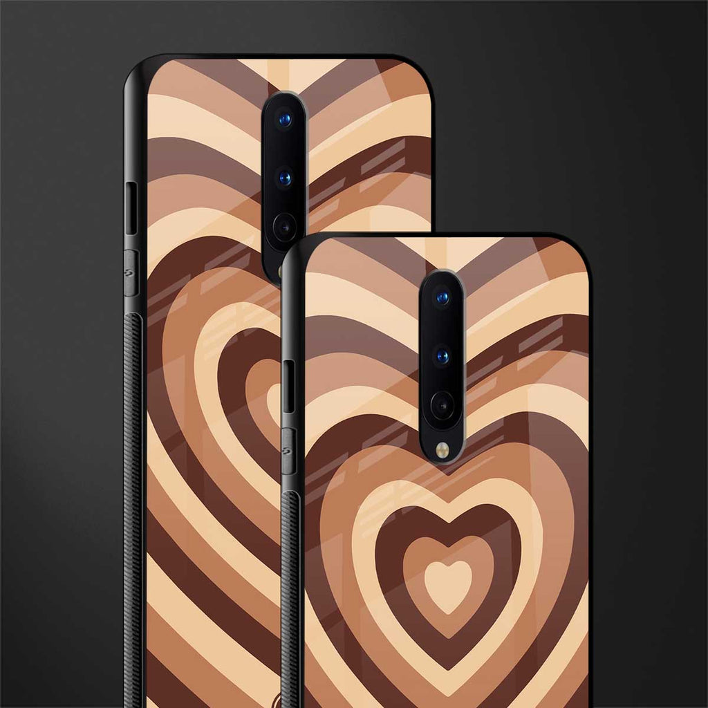 y2k brown hearts aesthetic glass case for oneplus 8 image-2