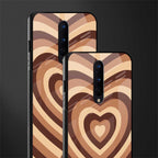 y2k brown hearts aesthetic glass case for oneplus 8 image-2
