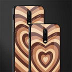 y2k brown hearts aesthetic glass case for oneplus 6t image-2