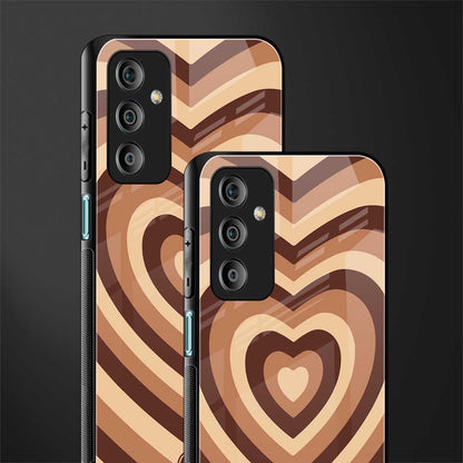 y2k brown hearts aesthetic back phone cover | glass case for samsung galaxy f23 5g