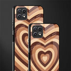 y2k brown hearts aesthetic back phone cover | glass case for samsung galaxy f42