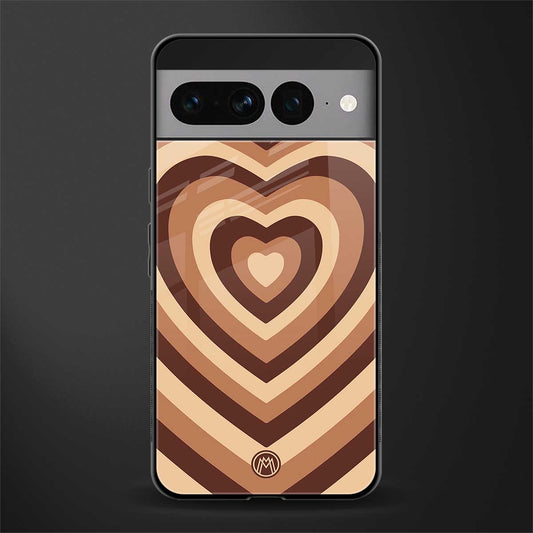 y2k brown hearts aesthetic back phone cover | glass case for google pixel 7 pro