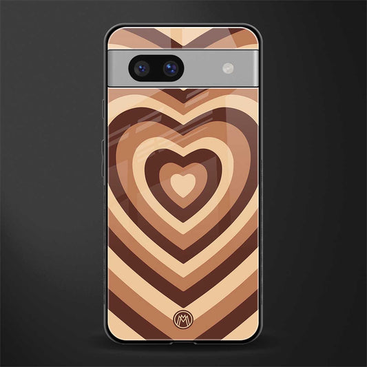 y2k brown hearts aesthetic back phone cover | glass case for Google Pixel 7A