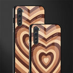 y2k brown hearts aesthetic glass case for oneplus nord ac2001 image-2