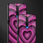 y2k burgundy hearts aesthetic glass case for poco x2 image-2
