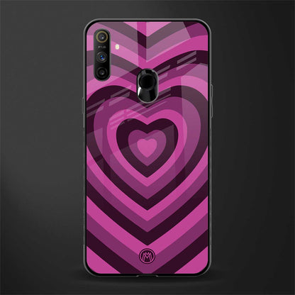 y2k burgundy hearts aesthetic glass case for realme narzo 10a image