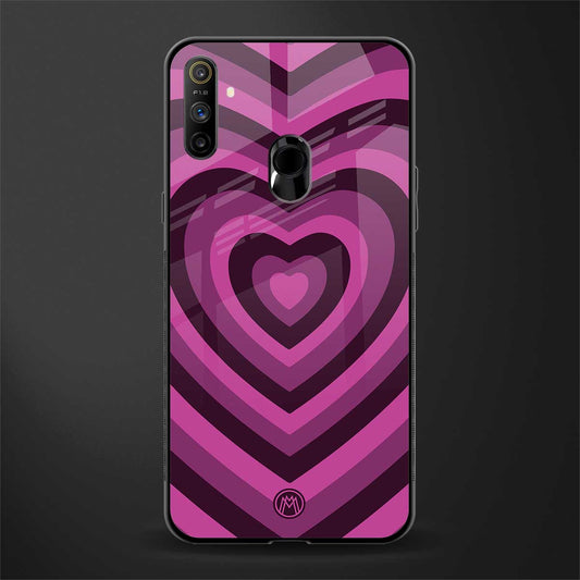 y2k burgundy hearts aesthetic glass case for realme narzo 20a image