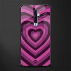 y2k burgundy hearts aesthetic glass case for oppo reno 2f image