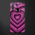 y2k burgundy hearts aesthetic glass case for vivo u20 image