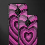 y2k burgundy hearts aesthetic glass case for vivo s1 pro image-2