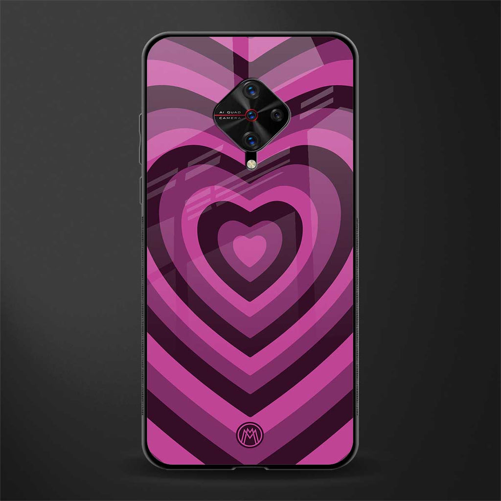 y2k burgundy hearts aesthetic glass case for vivo s1 pro image