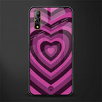 y2k burgundy hearts aesthetic glass case for vivo s1 image