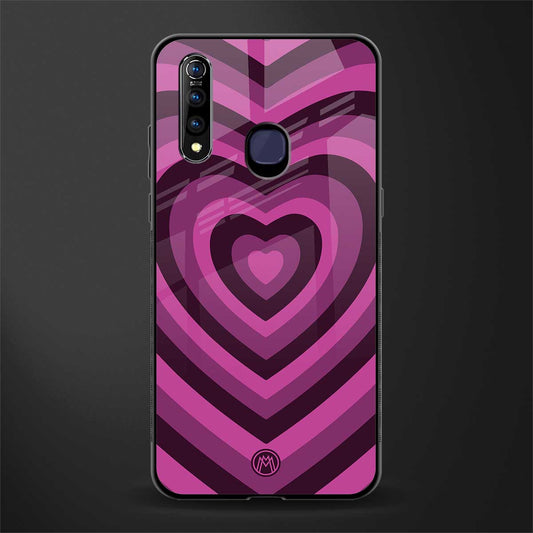 y2k burgundy hearts aesthetic glass case for vivo z1 pro image