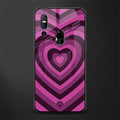 y2k burgundy hearts aesthetic glass case for vivo v15 image