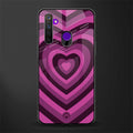 y2k burgundy hearts aesthetic glass case for realme 5 image