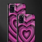 y2k burgundy hearts aesthetic glass case for samsung galaxy a31 image-2