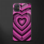 y2k burgundy hearts aesthetic glass case for samsung galaxy a51 image