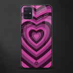 y2k burgundy hearts aesthetic glass case for samsung galaxy a71 image