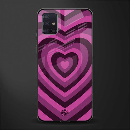 y2k burgundy hearts aesthetic glass case for samsung galaxy a71 image