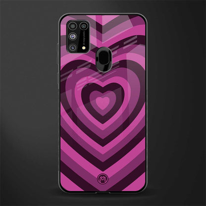 y2k burgundy hearts aesthetic glass case for samsung galaxy m31 prime edition image