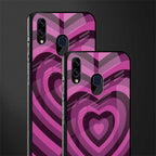 y2k burgundy hearts aesthetic glass case for samsung galaxy m10s image-2