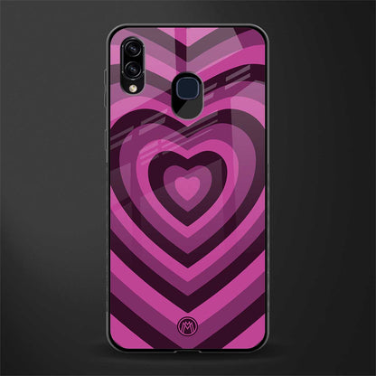 y2k burgundy hearts aesthetic glass case for samsung galaxy a20 image